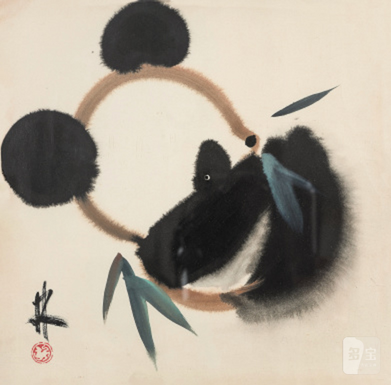 韩美林 b.1936 熊猫